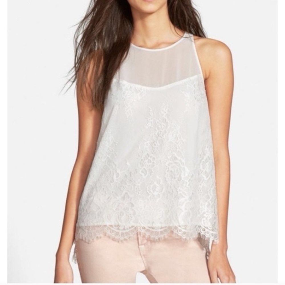 NWT Sam Edelmam White Lace Tank